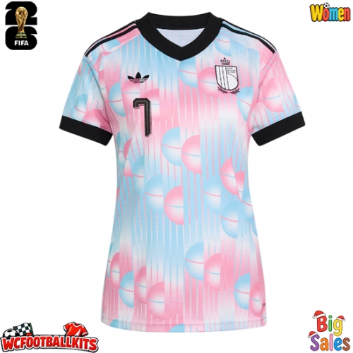 Belgium Kevin De Bruyne #7 Replica Away Stadium Shirt for Women World Cup 2026 Short Sleeve